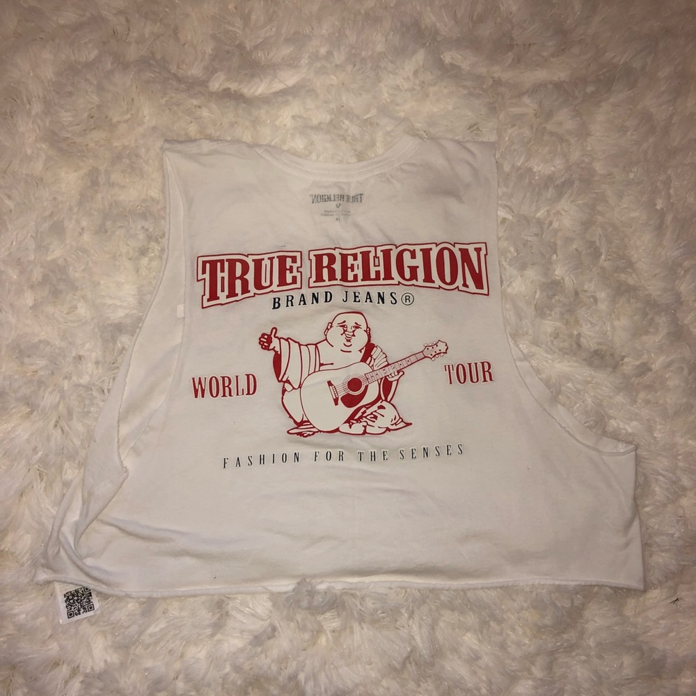 True Religion Logo Crop Top